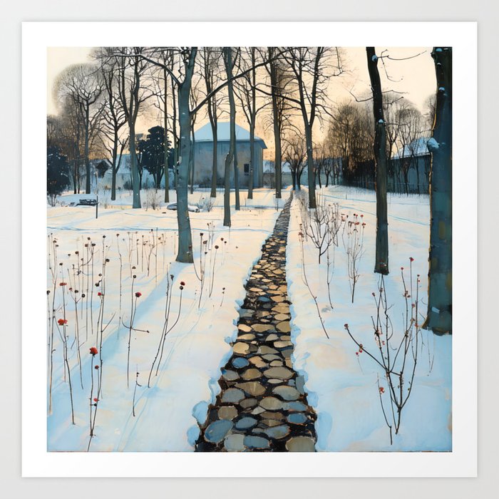 Winter Path Art Print