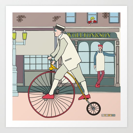 Steampunk Penny-Farthing Velocipedes Art Print