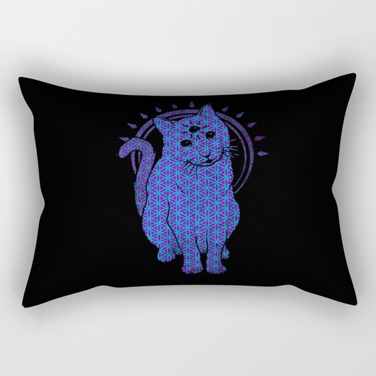 Trippy Cat: 4 Rectangular Pillow