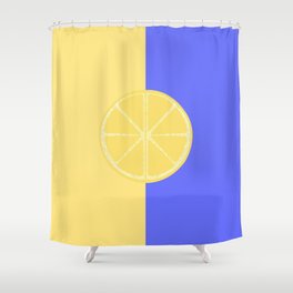 Lemon Contrast Shower Curtain