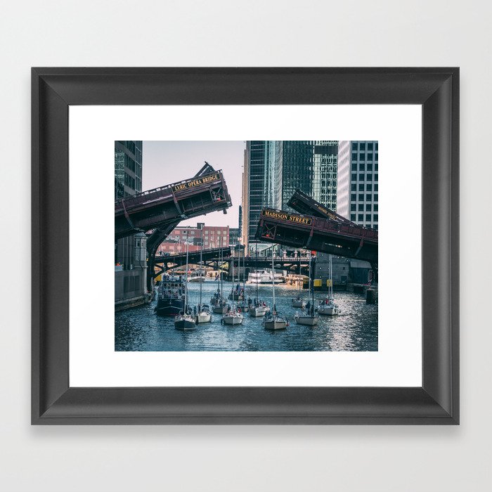 Bridge Raise Framed Art Print