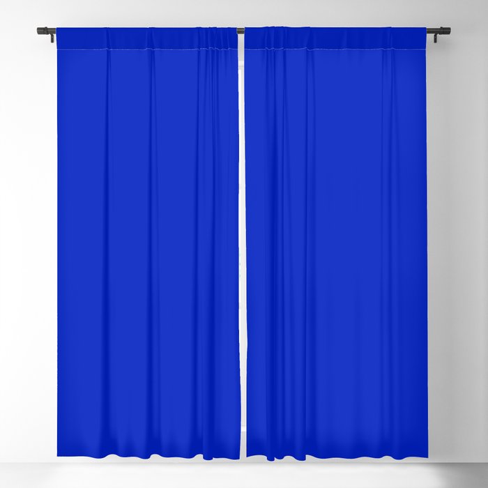 Solid Deep Cobalt Blue Color Blackout Curtain