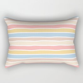 Colorful hand drawn stripes Rectangular Pillow