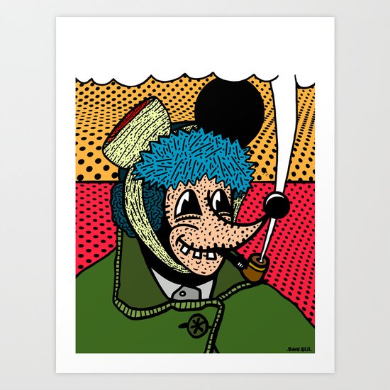 SEVERED EAR. (Self Portait Of Van Gogh). Art Print