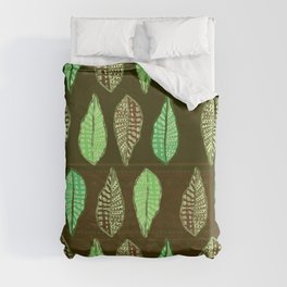  Polynesian Tropical Olive Leaves Pattern02 Duvet Cover