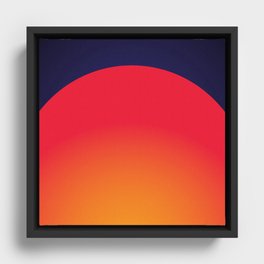 Sunset Coral Framed Canvas