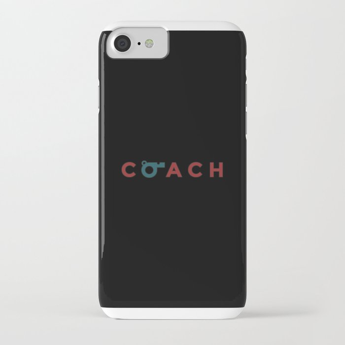 Word Coach Word Art Design Whistle Men Women Design Great Gift Idea Sports Lover iPhone Case