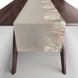 Wallpaper. Seamless tropical leaf pattern. Delicate, luxurious pattern of exotic leaves. Table Runner