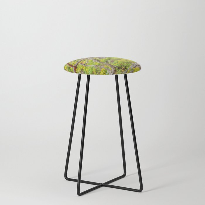 Wildflowers on Slope Counter Stool