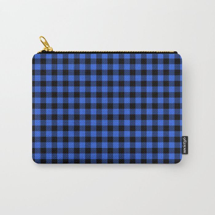 Classic Royal Blue Country Cottage Summer Buffalo Plaid Carry-All Pouch