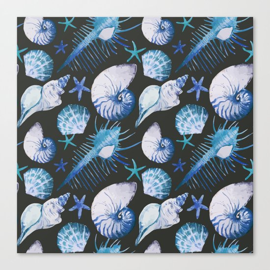 Sea Life Pattern 06 Canvas Print