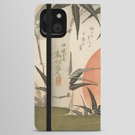 Bamboo and rising sun, Utagawa Kunimaru, 1829  iPhone Wallet Case