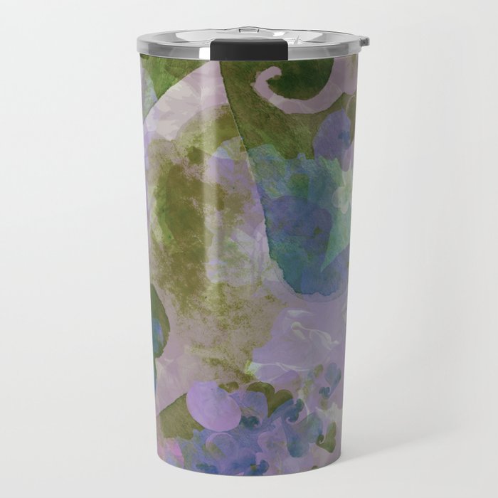 Water Color - hand-painted Heart-Whales - 02 multi-color pattern Travel Mug