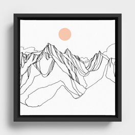 Mount Jumbo :: Single Line Framed Canvas