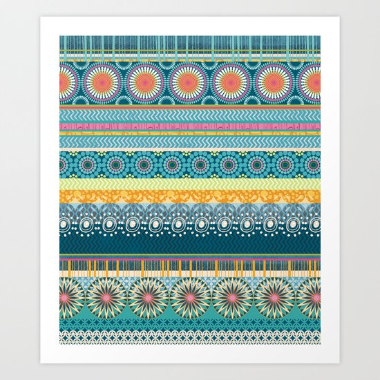 Blue Streaks Art Print