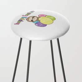 Happy Easter Sweet Sloth Easter With Easter Eggs Counter Stool