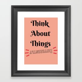 Think Different Retro Artwork Motivational Quote Framed Art Print