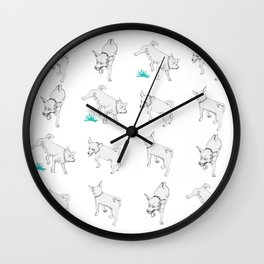 Karson the Chihuahua Wall Clock | Animal, Pattern, Illustration 