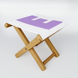 E (Lavender & White Letter) Folding Stool