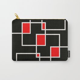 Red Carry-All Pouch | Graphicdesign, Black, Geometrical, Minimal, Red, Geometric, Abstract, Minimalism, White, Digital 
