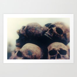 Put your heads together Art Print | Trickortreat, Skullpile, Skulls, Halloween, Holiday, Pictureofskulls, Pile, Photo, Skeletonheads, Skull 