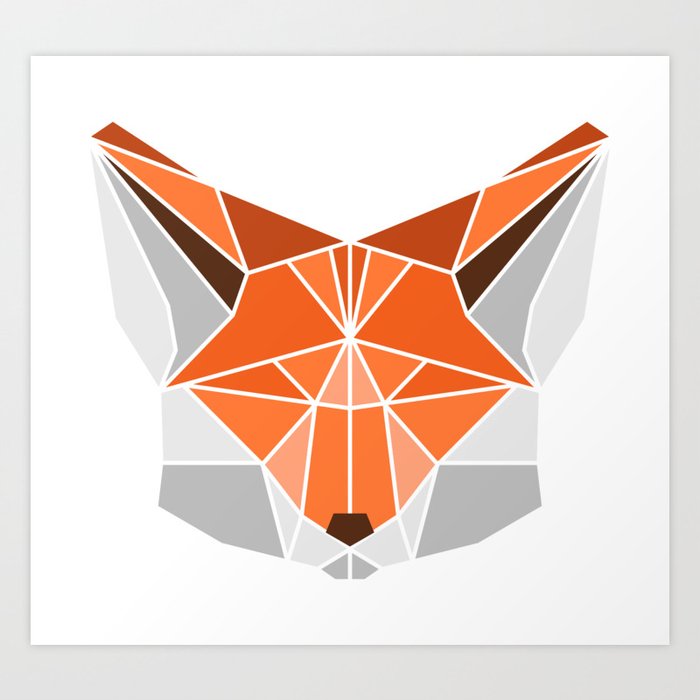 Polygonal Fox Portrait Art Print By Designpro Society6