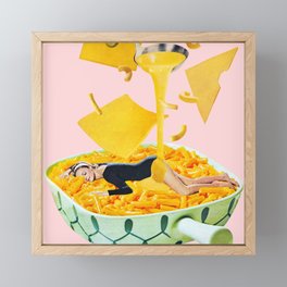 Cheese Dreams (Pink) Framed Mini Art Print