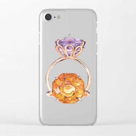Circles in circles Clear iPhone Case