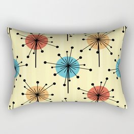 Atomic Era Sputnik Starburst Flowers Summer Beach Rectangular Pillow