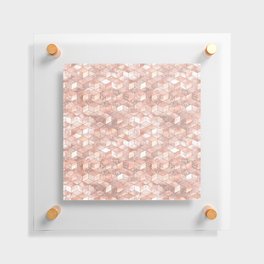 Luxury Rose Gold Geometric Pattern Floating Acrylic Print
