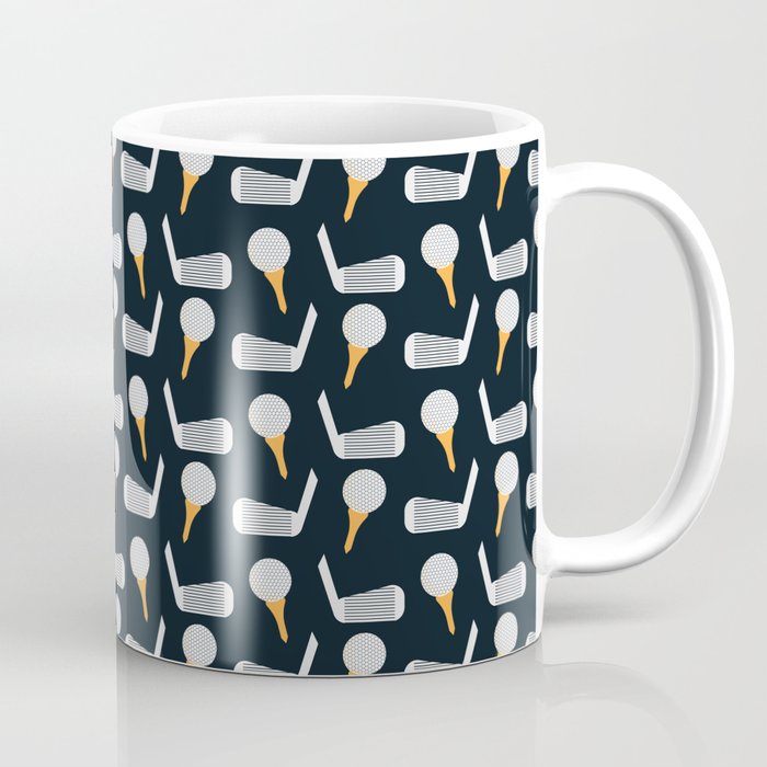 Golf Pattern (Black) Coffee Mug