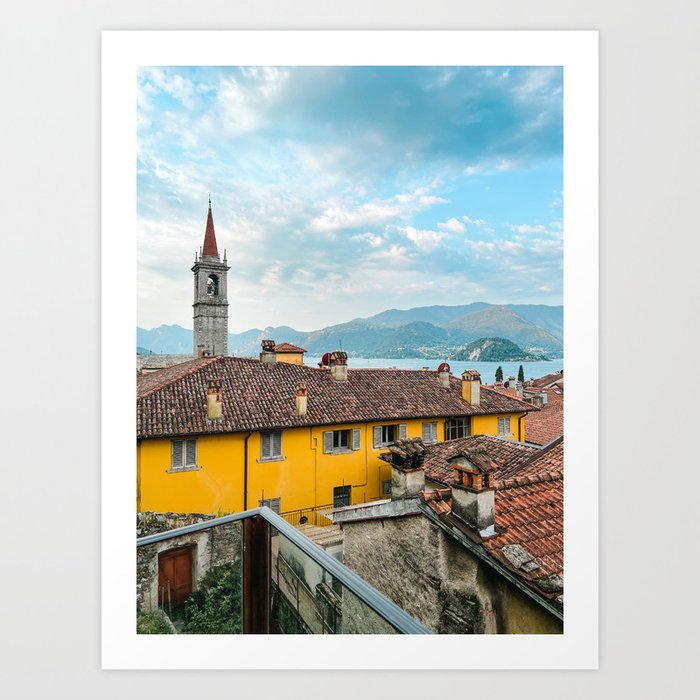Lake Como Rooftops - Italy Art Print