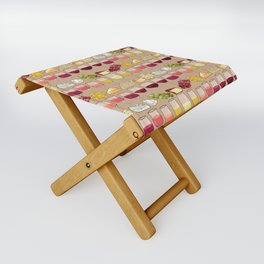 Wine and Cheese (cork brown) Folding Stool