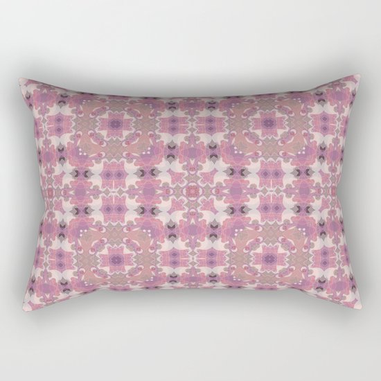 Abstract pattern in pink beige Browns . Ornament . Rectangular Pillow