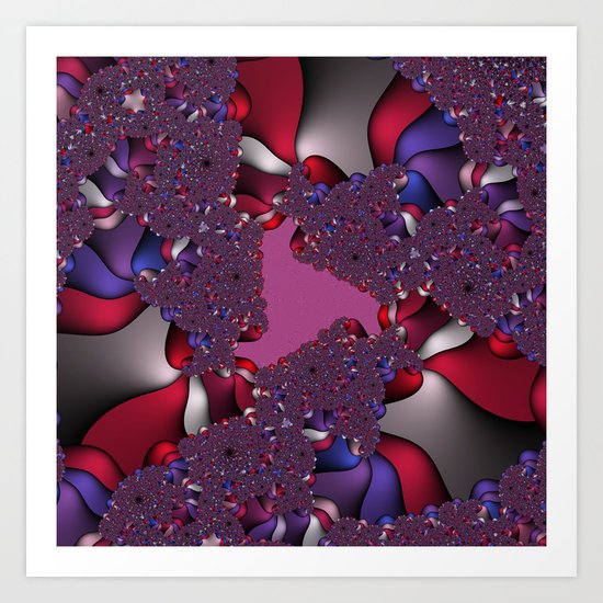 pink and purple fractal Art Print