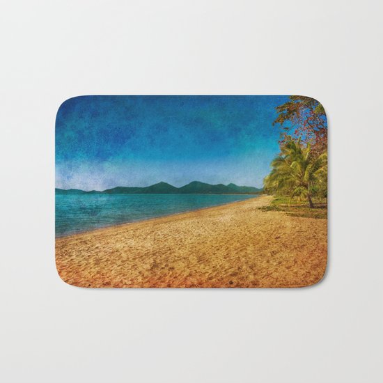 restful beach view Bath Mat