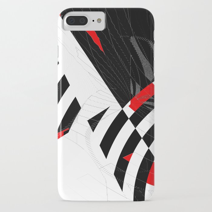 black and white meets red Version 8 iPhone Case