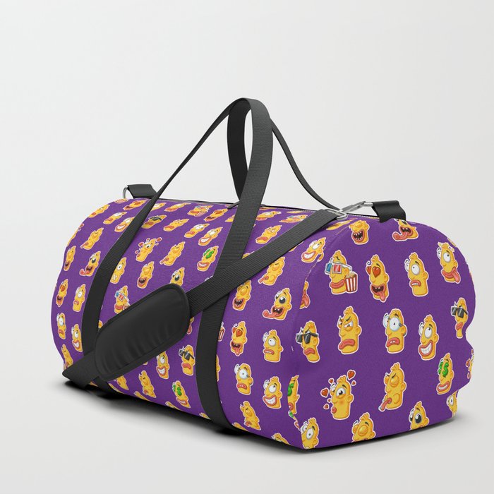 Cheerful head purple Duffle Bag