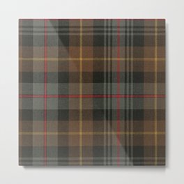 Vintage Brown Gray Tartan Plaid Pattern Metal Print | Digital, Geometric, Tartan, Tweed, Graphicdesign, Fashion, Checkered, Houndstooth, Buffalo, Abstract 