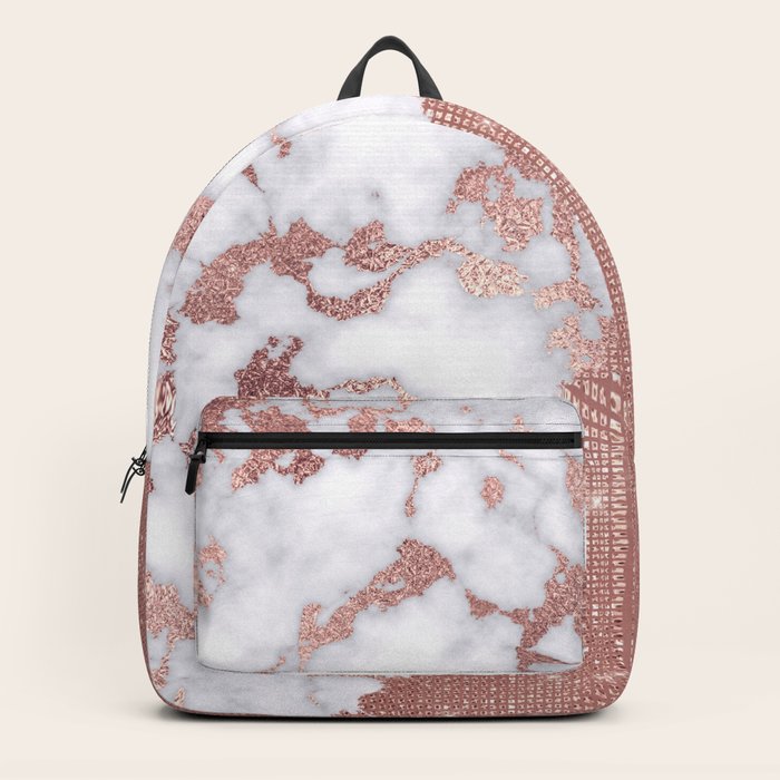 rose gold glitter backpack