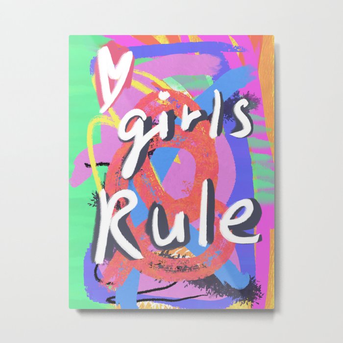 girls rule art 3 Metal Print