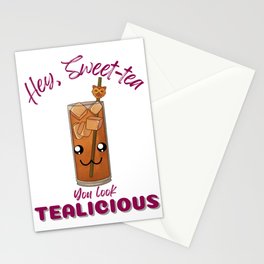 Sweet ice tea looking tealicious Stationery Card