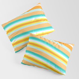 Four color rainbow lines Pillow Sham