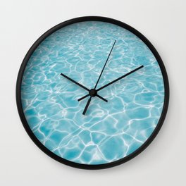 Aqua Blue Swimming Pool Water Wall Clock
