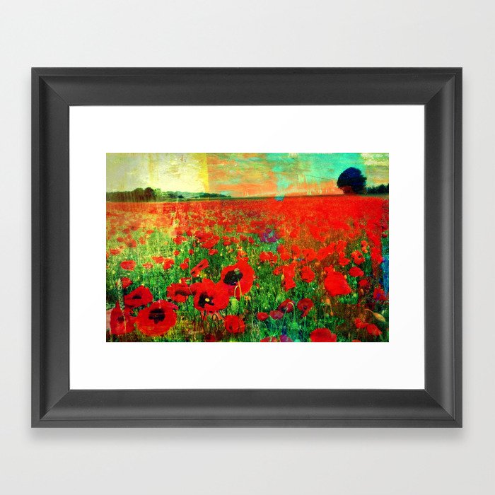 coquelicots Framed Art Print