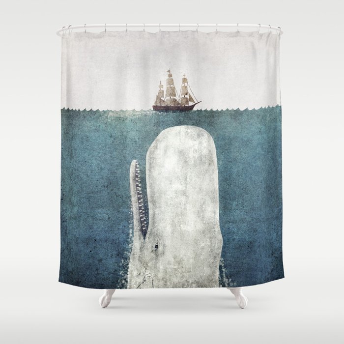 The Whale Vintage Shower Curtain By Igo2cairo Society6