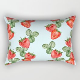 Trendy Summer Pattern with Strawberries Rectangular Pillow
