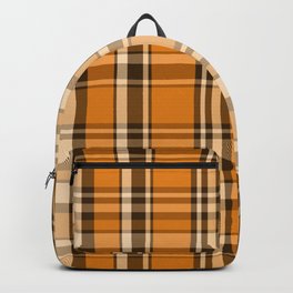 Plaid // Rust Orange Backpack