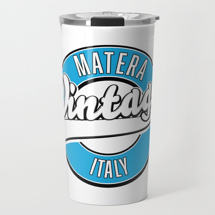Matera italy vintage style logo. Travel Mug