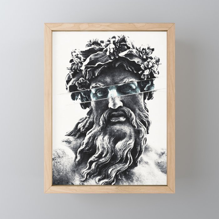 Zeus the king of gods Framed Mini Art Print